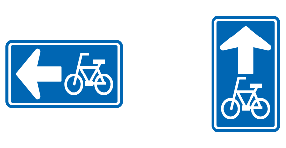 自転車用の道路標識 自転車一方通行