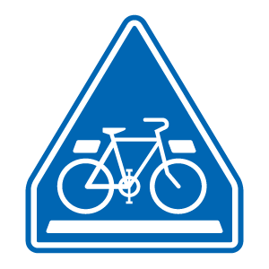 自転車用の道路標識　自転車横断帯