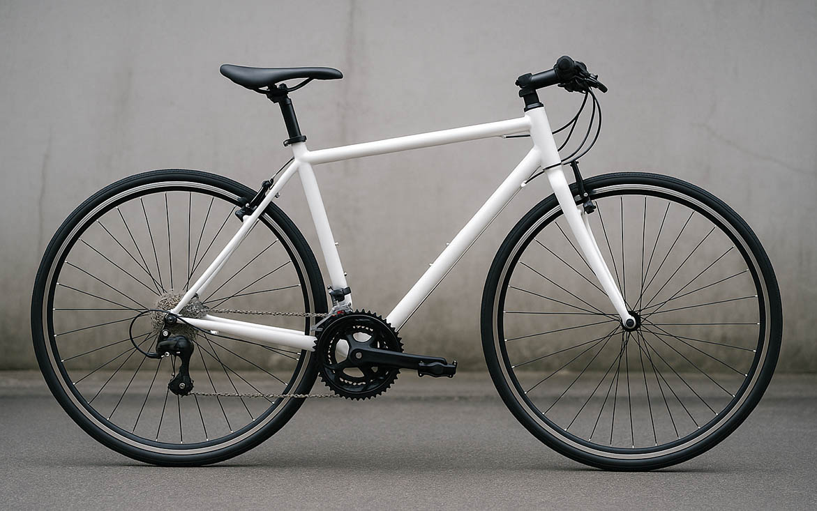 白い自転車にカスタマイズするためのパーツリスト
