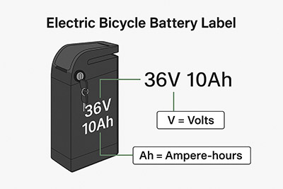 電動アシスト自転車のバッテリーの性能（ボルト・アンペア
